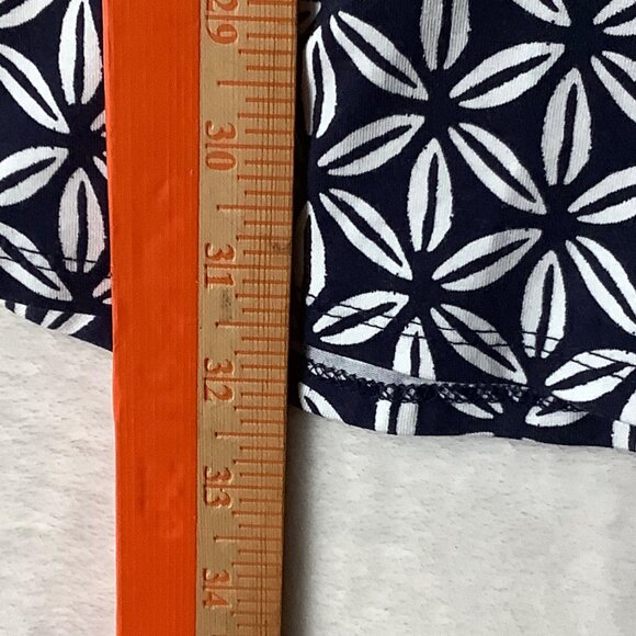 Crown & Ivy Women XL Shell Print Dress Tunic Bell Sleeves Beach Cruise Back Tie - Picture 7 of 10